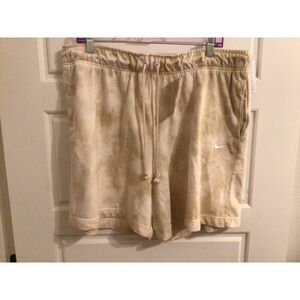 Women Nike‎ Washed Shorts DM6712-126 Sanddrift/White Women's Size XXL